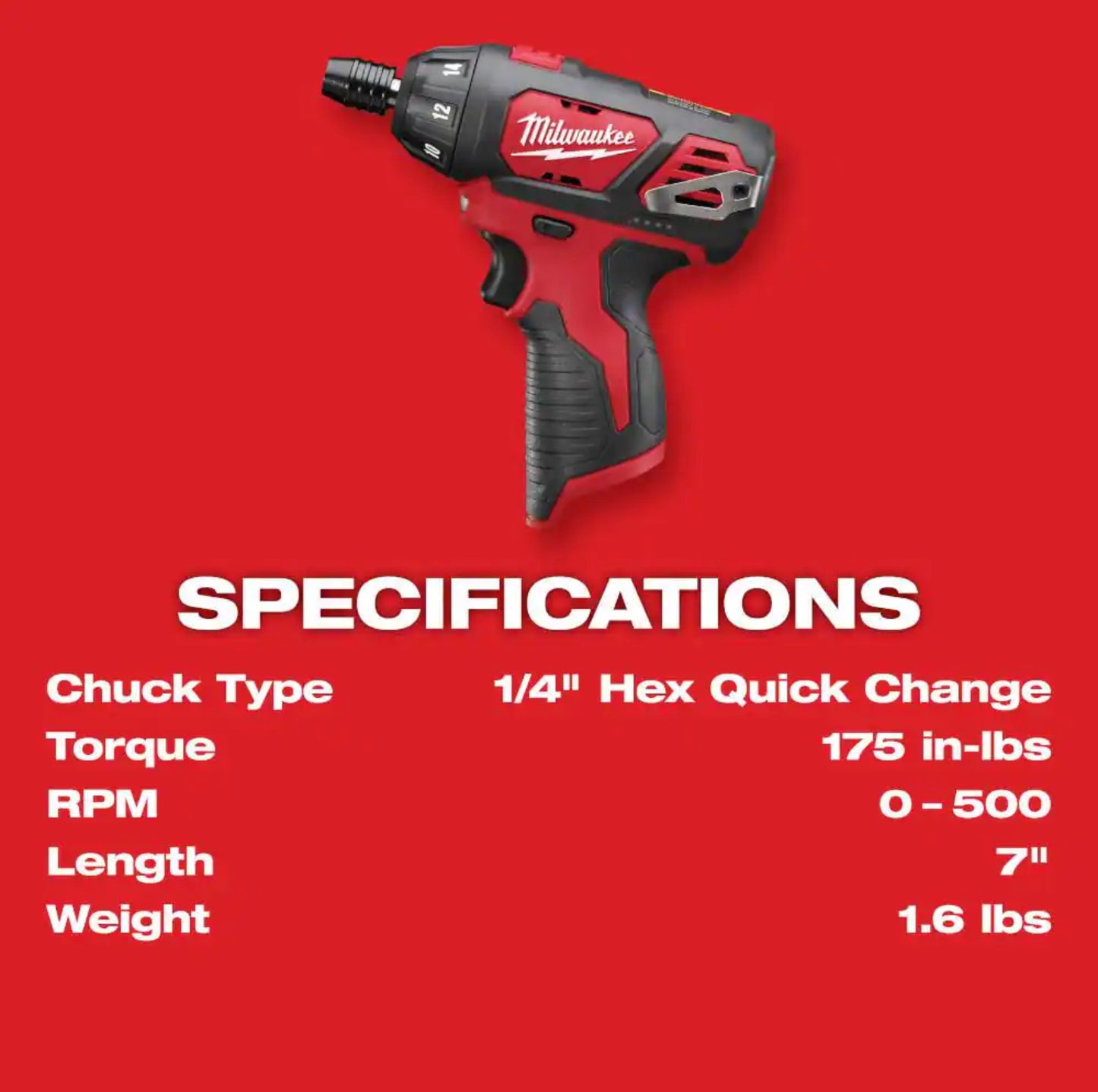 M12 1/4 in. Hex Screwdriver (Tool-Only)
